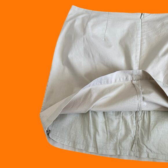 00's vintage khaki bodycon y2k mini skirt Size 12 gap - Picture 4 of 6